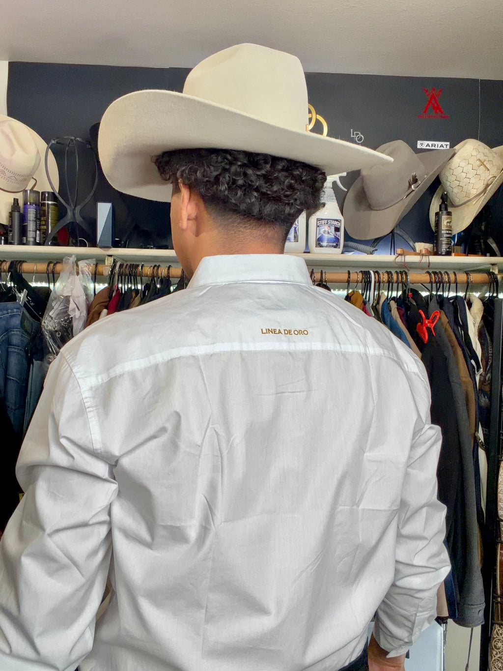 LDO Signature Long Sleeve Shirt – WHITE