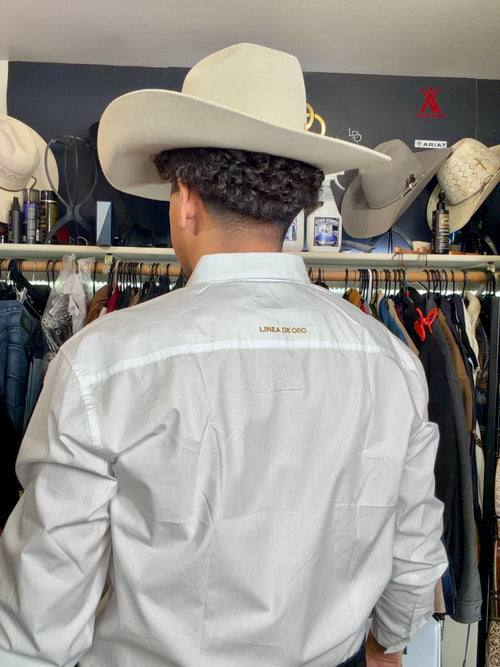 LDO Signature Long Sleeve Shirt – WHITE